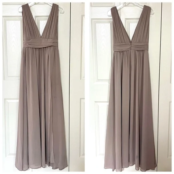 NWOT Lulus Heavenly Hues Taupe Maxi Dress - Picture 4 of 16